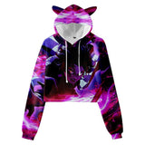 Anime Demon Slayer Oreja De Gato Sudadera Cosplay Navidad Fiesta 3D Impreso Casual