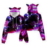 Anime Demon Slayer Oreja De Gato Sudadera Cosplay Navidad Fiesta 3D Impreso Casual