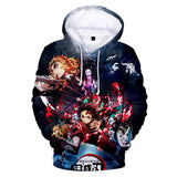 Demon Slayer: Kimetsu no Yaiba Cosplay Sudadera Estampada con Capucha Unisex