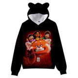 Anime Turning Red Red Panda Oreja De Gato Sudadera Cosplay Navidad Fiesta 3D Impreso Casual