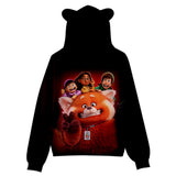 Anime Turning Red Red Panda Oreja De Gato Sudadera Cosplay Navidad Fiesta 3D Impreso Casual