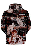 Anime Jujutsu Kaisen Guerra de Hechiceros Ryomen Sukuna Sudadera con Capucha Estampada Unisex