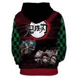 Demon Slayer: Kimetsu no Yaiba Cosplay Tanjirou Sudadera Estampada con Capucha para Adultos Unisex