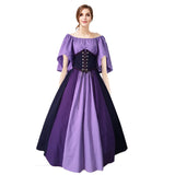 Halloween Medieval Renacimiento Disfraz Vestido de Color Violeta para Adultos Femenino