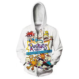 Anime Rugrats in Paris Sudadera Cosplay Navidad Fiesta 3D Impreso Casual Con Cremallera