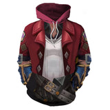 Juego League of Legends Arcane - lol Vi Sudadera Cosplay Navidad Fiesta 3D Impreso Casual