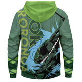 Roronoa Zoro Sudadera ONE PIECE Cosplay Sudadera Estampada con Capucha Unisex