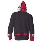 Justice Cosplay Sudadera Videojuego Helltaker Sudadera Estampada con Cremallera Unisex