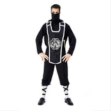 Halloween Disfraz Ninja Warrior Guerro Traje Negro Cosplay Disfraz para Adultos