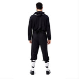 Halloween Disfraz Ninja Warrior Guerro Traje Negro Cosplay Disfraz para Adultos