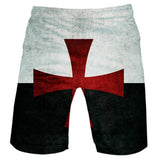 Templar Knights Logo Pantalones Cortos de Playa para Adultos Masculino