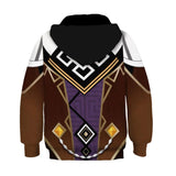 Juego Genshin Impact Zhongli Niños Sudadera Cosplay Navidad Fiesta 3D Impreso Casual