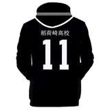 Haikyuu!! Sudadera Osamu Miya Cosplay Sudadera de Manga Larga Sudadera con Capucha Ropa Deportiva Unisex