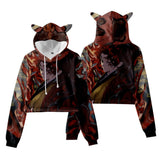 Anime Demon Slayer Oreja De Gato Sudadera Cosplay Navidad Fiesta 3D Impreso Casual