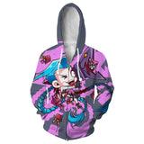 Juego League of Legends Arcane lol Sudadera Cosplay Navidad Fiesta 3D Impreso Casual con Cremallera