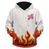 Anime Demon Slayer Rengoku Kyoujurou Sudadera Cosplay Navidad Fiesta 3D Impreso Casual