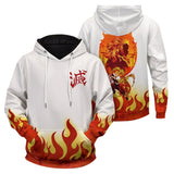 Anime Demon Slayer Rengoku Kyoujurou Sudadera Cosplay Navidad Fiesta 3D Impreso Casual