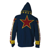 Anime JoJo‘s Bizarre Adventure Kujo Jotaro Sudadera Cosplay Navidad Fiesta 3D Impreso Casual