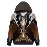 Juego Genshin Impact Zhongli Sudadera Cosplay Navidad Fiesta 3D Impreso Casual