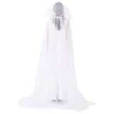 Halloween Disfraz Vestido Largo de Novia de Color Blanco Vestido Formal sin Mangas para Adultos Femenino