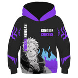 Anime Jujutsu Kaisen Guerra de Hechiceros Sudaderas con capucha Estampada Unisexo