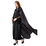 Halloween Grito Infernal Bruja Demonio Vampiro Cosplay Vestido Negro para Adultos Femenino