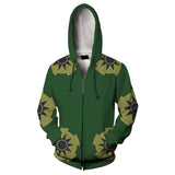 Anime One Piece Zoro Sudadera Cosplay Navidad Fiesta 3D Impreso chaqueta con cremallera