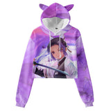 Anime Demon Slayer Oreja De Gato Sudadera Cosplay Navidad Fiesta 3D Impreso Casual