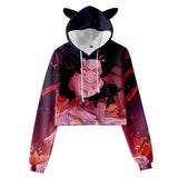 Anime Demon Slayer Oreja De Gato Sudadera Cosplay Navidad Fiesta 3D Impreso Casual