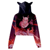 Anime Demon Slayer Oreja De Gato Sudadera Cosplay Navidad Fiesta 3D Impreso Casual