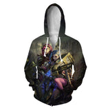 Juego League of Legends Arcane lol Sudadera Cosplay Navidad Fiesta 3D Impreso Casual con Cremallera