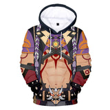 Juego Genshin Impact Arataki Itto Sudadera Cosplay Navidad Fiesta 3D Impreso Casual