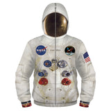 3D Armstrong Traje Espacial Sudadera Casual con Capucha Astronauta Sudadera para Niños