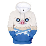 Demon Slayer Sudadera Hashibira Inosuke Cosplay Sudadera con Capucha Unisex