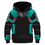 Anime My Hero Academia Midoriya Izuku Niños Sudadera Cosplay Navidad Fiesta 3D Impreso Casual