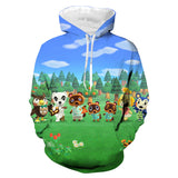 Animal Crossing Bosque de Los Animales Sudadera para Adulto Sudadera Casual con Capucha Unisex