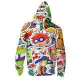 Anime Rugrats in Paris Sudadera Cosplay Navidad Fiesta 3D Impreso Casual Con Cremallera