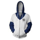 Killua Zoldyck Cosplay Sudadera HUNTER×HUNTER Sudadera Estampada con Cremallera y Capucha Unisex