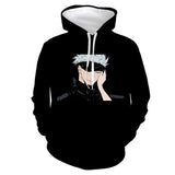 Jujutsu Kaisen Gojo Satoru Sudadera Estampada con Capucha Ropa Casual Unisex