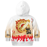 Demon Slayer Rengoku Kyoujurou Niños Cosplay Sudadera Con Capucha Impreso 3D Sudadera De Calle De Fiesta Sudadera General