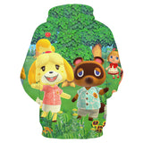 Videojuego Bosque de Los Animales Isabelle y Tom Nook Sudadera con Capucha Unisex