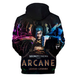 Juego League of Legends Arcane lol Sudadera Cosplay Navidad Fiesta 3D Impreso Casual