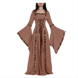 Halloween Carnaval Disfraz Medieval Cosplay Vestido Gótico Retro Vestido de Corte o Escenario para Adultos Femenino