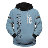 Anime Haikyuu!! Sudadera con Capucha Hip Hop Sudadera Casual de Manga Larga Unisex