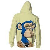 NBA Teddy simios Yacht Club Sudadera Cosplay Halloween Disfraz Carnaval chaqueta con cremallera 3D Impreso