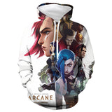 Juego League of Legends Arcane - lol Jinx Sudadera Cosplay Navidad Fiesta 3D Impreso Casual