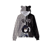 Anime Demon Slayer Oreja De Gato Sudadera Cosplay Navidad Fiesta 3D Impreso Casual