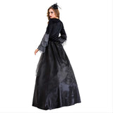 Halloween Vestido Largo Elegante de Fiesta Bruja Juego de Rol Vestido para Adultos Femenino