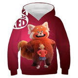 Anime Turning Red Niños Sudadera Cosplay Navidad Fiesta 3D Impreso Casual