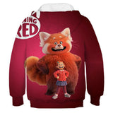 Anime Turning Red Niños Sudadera Cosplay Navidad Fiesta 3D Impreso Casual